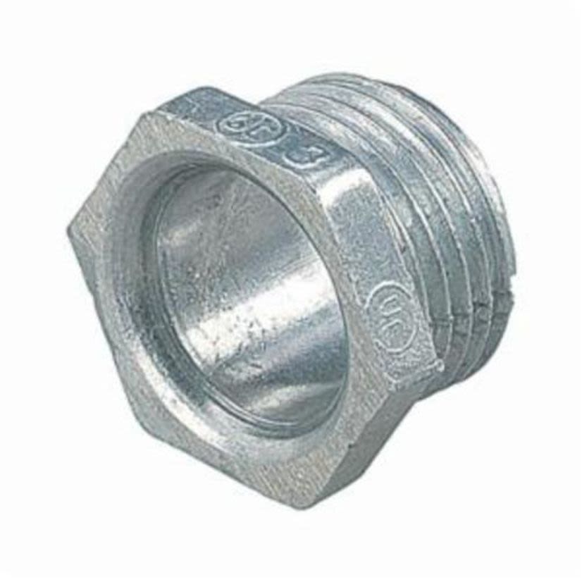 Steel City CHASE HA-201 Conduit Nipple With Non-Insulated Throat, 1/2 in, For Use With Rigid/IMC Conduits, Die Cast Zinc